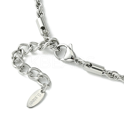 304 Stainless Steel Rope Chain Necklaces NJEW-Q322-07P-1