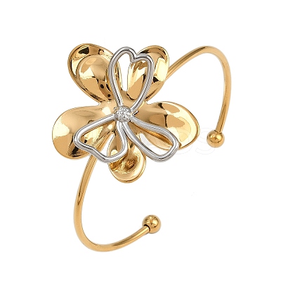 304 Stainless Steel Bangles for Women BJEW-C121-01GP-1