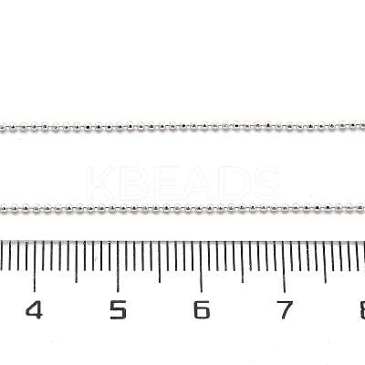 1mm Brass Ball Chain Adjustable Slider Necklaces KK-K398-28S-1
