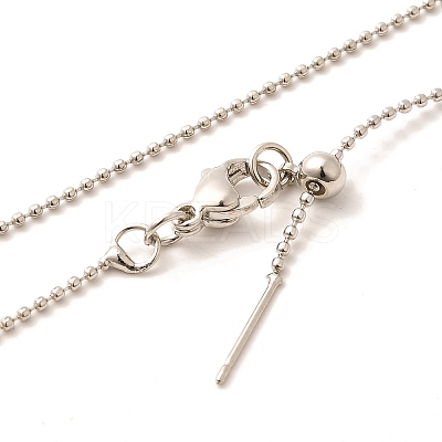 1mm Rack Plating Brass Ball Chain Adjustable Slider Necklaces for Women Men MAK-L044-51P-1