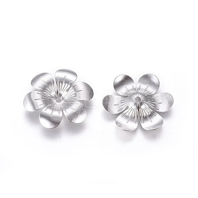 Non-Tarnish 6-Petal 316 Surgical Stainless Steel Bead Caps STAS-G196-01P-1