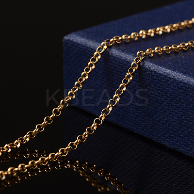 3.28 Feet Ion Plating(IP) 304 Stainless Steel Rolo Chains X-CHS-L014-12G-1