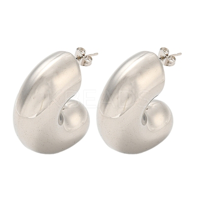 Non-Tarnish 304 Stainless Steel Stud Earrings EJEW-G368-03P-1