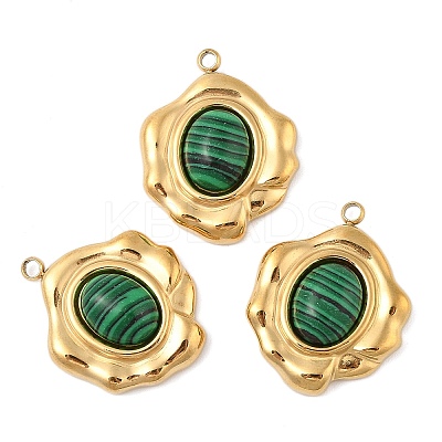 Synthetic Malachite Pendants STAS-P380-15G-03-1
