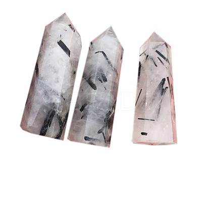 Point Tower Natural Tourmalinated Quartz Home Display Decoration PW-WG71006-02-1