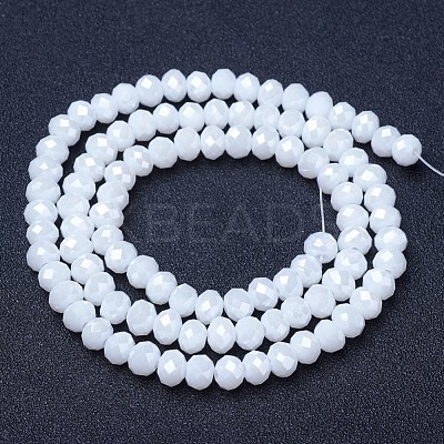 Electroplate Glass Beads Strands EGLA-A034-P8mm-B18-1