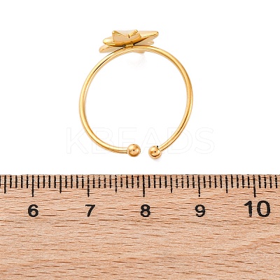 304 Stainless Steel Cuff Rings for Women LS-RJEW-F175-01G-05-1