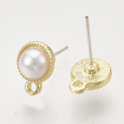 Alloy Stud Earring Findings PALLOY-N0149-15-1