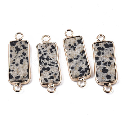 Natural Dalmatian Jasper Links Connectors G-N326-33D-1