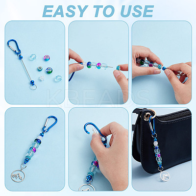 20Pcs 5 Colors Aluminum Climbing Carabiners AJEW-GA0007-59-1