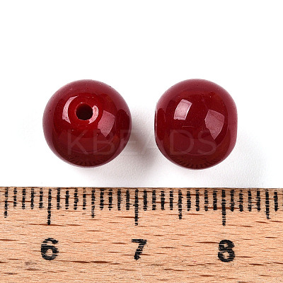 Opaque Solid Color Glass Beads GLAA-N007-10mm-A04-1