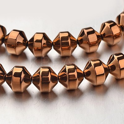 Electroplate Non-magnetic Synthetic Hematite Bead Strands G-F300-31A-08-1