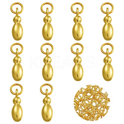 10Pcs Rack Plating Brass Pendants KK-SZ0002-55G-I-1