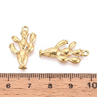 304 Stainless Steel Cactus Pendants STAS-T067-47G-1