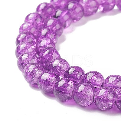 Crackle Glass Beads Strands CCG-Q001-6mm-M-1