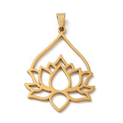 304 Stainless Steel Pendants STAS-O005-07G-1