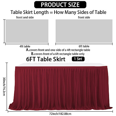 Polyester Table Skirt AJEW-WH20022-20H-1
