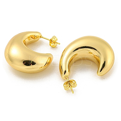 Rack Plating Brass Stud Earrings EJEW-M247-27B-G-1