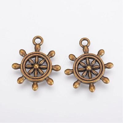 Tibetan Style Alloy Pendants TIBEP-A122979-AB-FF-1