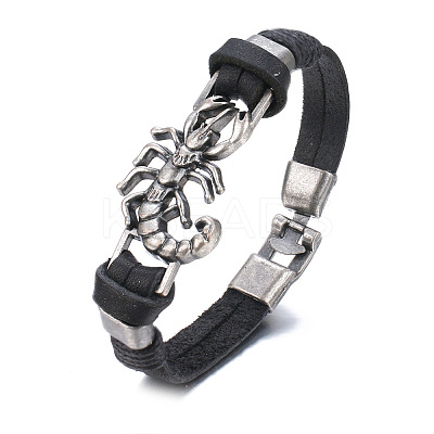 Scorpion Imitation Leather Cord Bracelets FS-WG99B7F-01-1