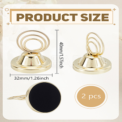 2Pcs Alloy Name Card Holder AJEW-LP0003-22LG-1