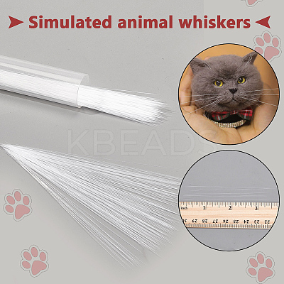 Plastic Simulated Animal Whiskers for Crafts Needle Felting DIY-WH0430-904A-02-1