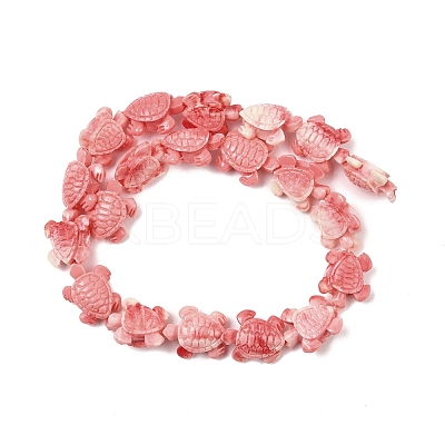Synthetic Coral Dyed Beads Strands SHEL-Z003-04B-1