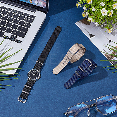 3Pcs 3 Colors Nylon Watch Bands AJEW-OC0015-62-1