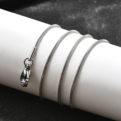 Tarnish Resistant 304 Stainless Steel Snake Chain Necklaces STAS-M174-018P-A-1