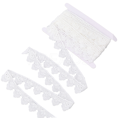 15Yards Milk Fibre Embroidery Flower Lace Trim OCOR-CY0001-55-1