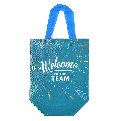 Printed Non-Woven Reusable Folding Wine Bottle Gift Bags with Handle ABAG-C012-04B-1