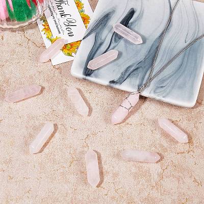 Faceted Natural Rose Quartz Healing Stones G-SZ0001-54-1