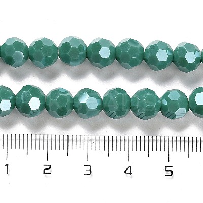 Electroplate Opaque Glass Beads Strands EGLA-A035-P8mm-A21-1