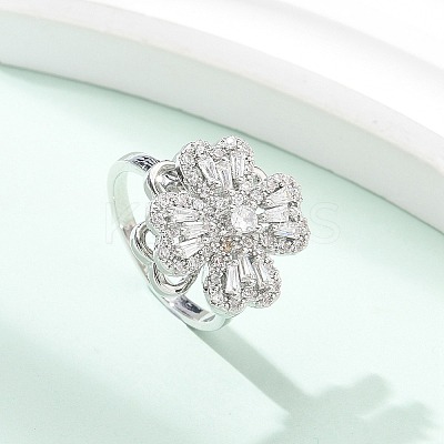 Clover Rotatable Open Cuff Rings for Women LS-RJEW-R007-02P-1