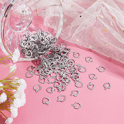 200Pcs 304 Stainless Steel Open Charms STAS-DC0005-92-1