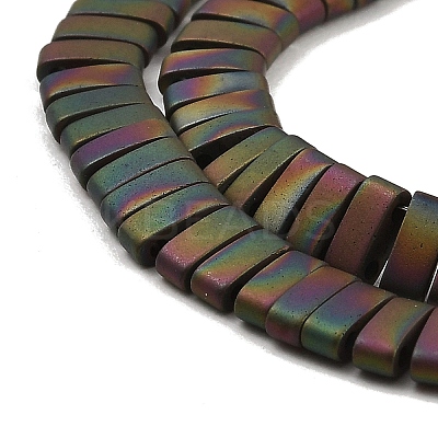 Electroplated Frosted Non-magnetic Synthetic Hematite Beads Strands G-G089-A01-06-1