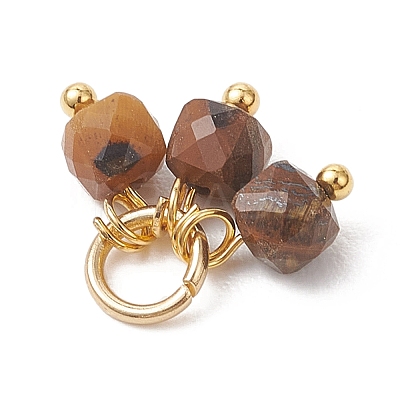 10Pcs 10 Styles Natural Mixed Gemstone Pendants PALLOY-JF04932-02-1