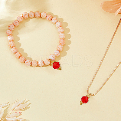 120Pcs 20 Color Glass Charms FIND-DC0004-81-1