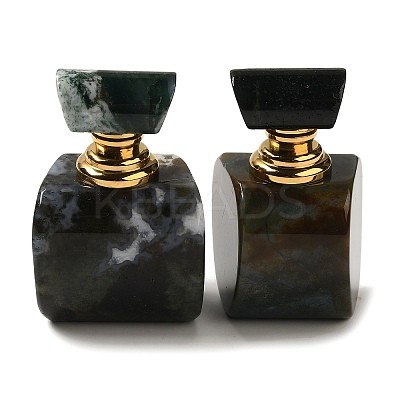 Natural Moss Agate Dropper Perfume Bottles DJEW-H010-02G-04-1