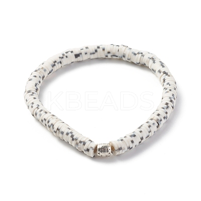 Polymer Clay Heishi Beads Stretch Bracelets Set BJEW-JB07395-1