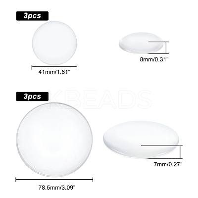 6Pcs 2 Style Door Knob Wall Shield Transparent Round Soft Rubber Wall Protector AJEW-OC0002-22-1