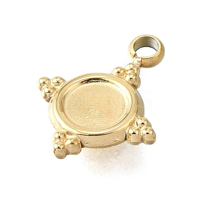 304 Stainless Steel Pendant Cabochon Settings STAS-H233-29G-1