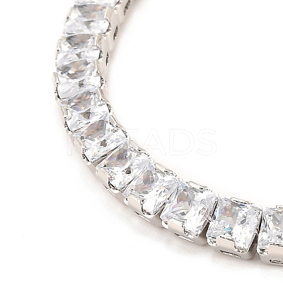 Adjustable Brass Micro Pave Cubic Zirconia Tennis Bracelets BJEW-F416-04P-1