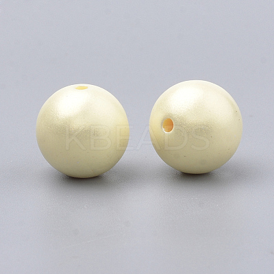Spray Painted Style Acrylic Beads MACR-T010-8mm-07-1