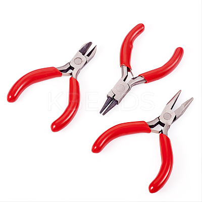 3Pcs 3 Styles Carbon Steel Mini Pliers Sets PT-TA0001-12-1