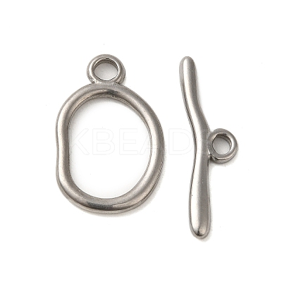Non-Tarnish 304 Stainless Steel Toggle Clasps STAS-Q324-09P-1