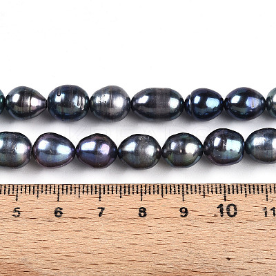 Natural Cultured Freshwater Pearl Beads Strands PEAR-N012-09F-1
