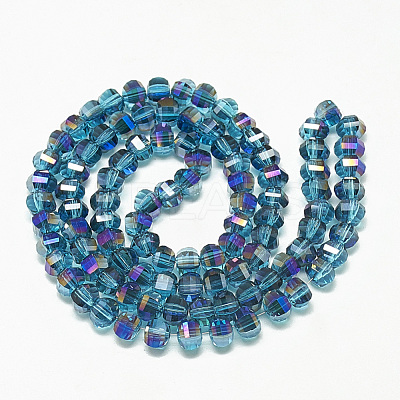 Electroplate Glass Beads Strands X-EGLA-Q094-A05-1