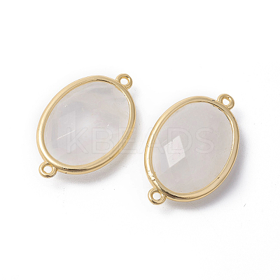 Golden Tone Brass Quartz Crystal Links Connectors G-F339-A02-1