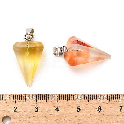 Frosted Glass Pendants GLAA-L049-02P-1